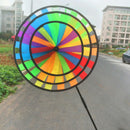 36cm Colorful Rainbow Triple Wheel Wind Spinner Windmill Garden Yard Decor To 3C