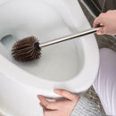 Toilet Brush Set TPR Rubber Soft Hair Scrub Stainless Steel Handle Useful gfs