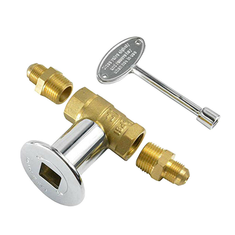 Gas Brazier With Lock 1/2" Control Valve High Pressure Valve With Key Sleeve