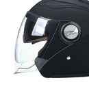 Flip Up Motorcycle Helmets Dual Visor Sun Shield Open Face Helmet Black