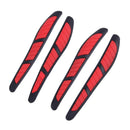 4pcs Car Door Edge Guard Strip Anti-collision Side Mirror Protector (Red)