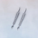 Facial extractor blackhead acne blemish remover tweezers bend curved needle-tool