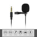 Clip-on Collar Tie Microphone Mobile Phone Recording Lavalier Mic (1.5m) A