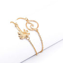 Coconut Tree Bracelet Geometric Charm Hand Chain Lady Creative Jewelry Gift