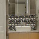 10pcs 10cm Retro Tiles Wall Stickers PVC Waterproof Kitchen Decals (MSC056) A