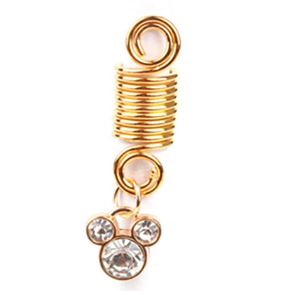 5 Pcs Metal Hair Braid Dreadlock Beads Cuffs Clips Braid Spiral Jewelry Decor Bj