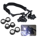 10/15/20/25X LED Magnifier Magnifying Eye Glass Loupe Jeweler Watch Repair A