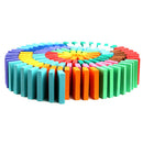 120Pcs Kids Color Sort Rainbow Wood Domino Kits Educational Toys DominoesJ Gw