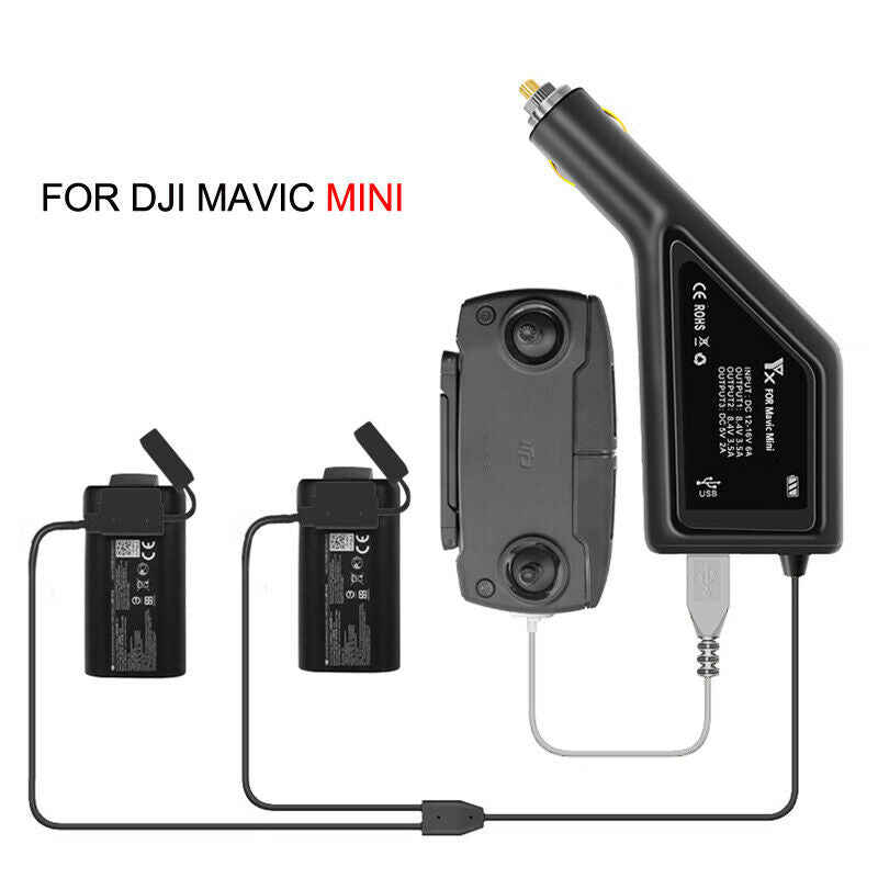 3 In 1 Battery Fast Car Charger USB Charging Portable for DJI Mavic Mini Drone