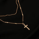 Bohemian Multi-layer Cross Pendant Chain Necklace Choker Statement JewelryGiftOZ