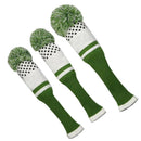 Golf Club Sets Knitting Clubs Headcovers Wood Driver Caps White Green