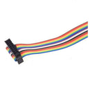 2.54mm Pitch 16 Pin Female to Female IDC Connector Rainbow Color Ribbon Fla L1X1