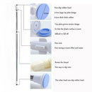Telescopic Shower Bath Curtain Rail Extendable Heavy Duty Stable Steel Po LTP