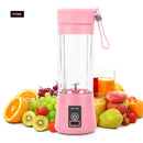 380ml USB Rechargeable Juice Machine Blender Mixer Portable Juicer (Pink) A
