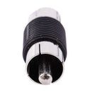 Straight AV RCA Male to Male Connectors Couplers Adapters 6 Pcs