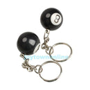 2pcs Billiard Pool Keychain Snooker Table Ball Key Ring Gift Lucky NO.8