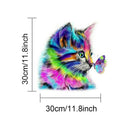 Colorful Cat Animal Diamond Painting Rhinestone Cross Stitch 5D DIY Full Drill