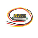 DC 0-100V 3 Wires Mini Gauge Voltage Meter Voltmeter LED Display (Yellow)