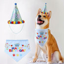 Glitter Birthday Party Hat with Bandana Neck Scarf Ties for Your Pet Dog Cat
