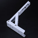 White Baked Enamel Metal Folding Wall Shelf Support Brackets 4 Pcs