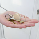 Burglar Anti-lost Metal Telescopic Keychain Retractable Elastic Nylon Rope