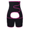 Womens 3-in-1 Thigh Shaper Underbust Girdle Belt Exercise Body Shaper Pink - M
