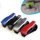 Red Car Sun Visor Clip Holder For Reading Glasses Sunglasses Eyeglass Card BX
