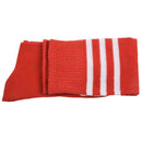 Old School White Stripe on Red Knee High Athletic Sports Tube Sock