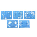5 Pattern Soft Reusable Face Paint Stencil Halloween Make up Tattoo Template