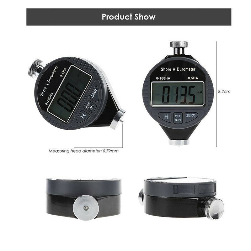 Digital Shore A Durometer Tire Tyre Rubber Hardness Tester LCD Display Shore  Fw