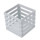 110mmx100mmx105mm white plastic square flowerpot basket decoration P4T9