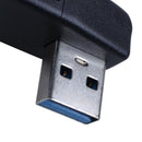Right Angle USB 3.0 A Male to Female M/F Plug Adapter Connector Black Z8O8