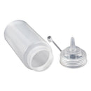 White plastic bottle dispenser Compression Sauce - 16 oz W3S3