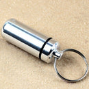6pcs Waterproof Aluminum Pill Box Case Bottle Cache Drug Holder Keychain Co