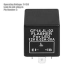 3-Pin CF14 JL02 EP35 LED Flasher Relay 12V Fix for Turn Signal Hyper Flash