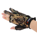 Breathable Fishing Gloves 3 Cut Finger Slit Outdoor Sports Anti Slip Camouflage