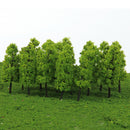 30Pcs 1/75 -1/500 Landscape Layout Pagoda Trees Models & Yellow Flowers Tree