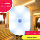 6LED Oval Small Motion Sensor Magnetic Wall Cabinet Indoor Lamp Night Light A