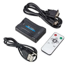 Vga To Scart Video Audio Converter Adapter With Remote Control Usb Dc Power