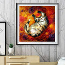 Cat 5D DIY Full Round Drill Diamond Painting Animal Cross Stitch Art Crafts