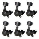 Black 6r Hand Electric Guitar Locking Tuner Tuning Pegs Machines Heads Buttons