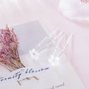 5x Flower Hair Pins Clips Crystal Barrette Hairpin U-shape Stick Wedding Jewelry