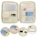 Multi-Function A4 File Bag Waterproof Travel Office Zipper Storage Bag Suit T8W7