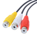 Full copper core S-VIDEO 4-pin terminal to 3rca female audio composite adapte@