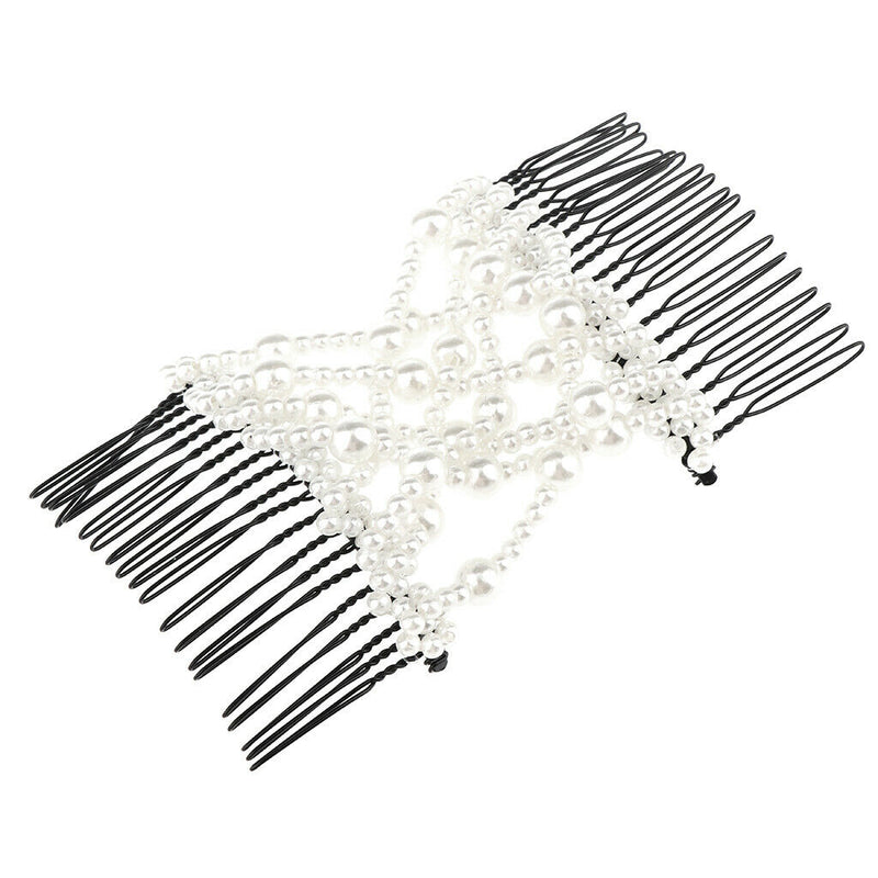2Pack Double Insert Comb Clip Stretchy Hair Head Comb DIY Hair Styling Tools
