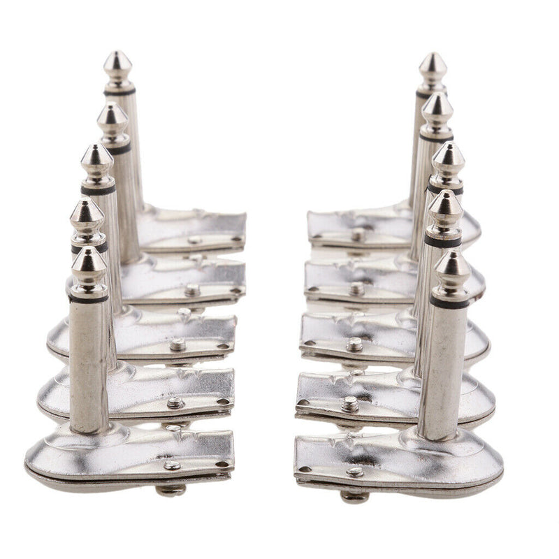 Pack Of 10 Pieces 1/4 '' 90 Degree Angle Plugs Mono Style
