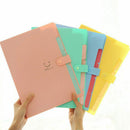 5 Pockets Plastic Expanding File Folders A4 Letter Size Snap Closure Paper  I5S4