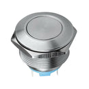 5A/250VAC Stainless Steel Resetable Metal Push Tton Switch Flat Head 1NO