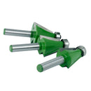 3Pcs 8mm Shank Chamfer Router Bits 15 22.5 30 Degree Milling Cutter for Woo