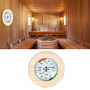 5.7" Round Digital Sauna Wooden Hygrothermograph Thermometer and Hygrometer